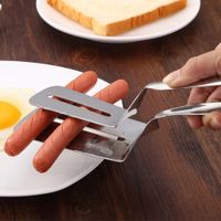 Pinza Espatula Doble de Acero Inoxidable Cocina