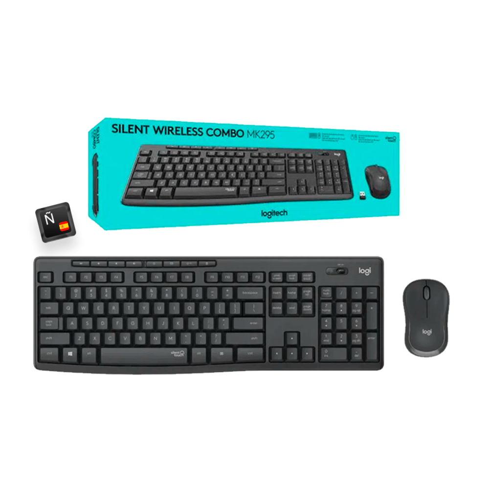Combinación de teclado y ratón inalámbricos silenciosos MK295
