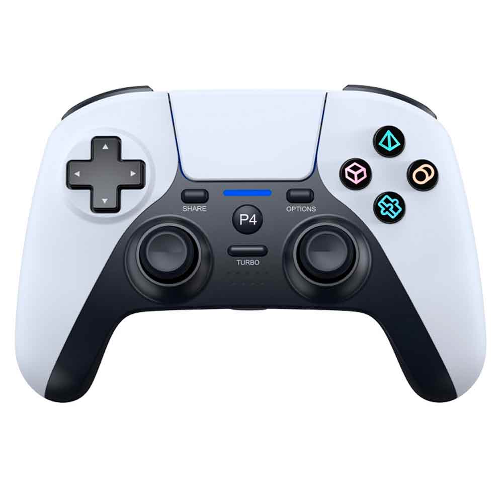 Mando para PS4 Blanco/Negro Alta Calidad Alternativo diseño p5 BLACKFIT