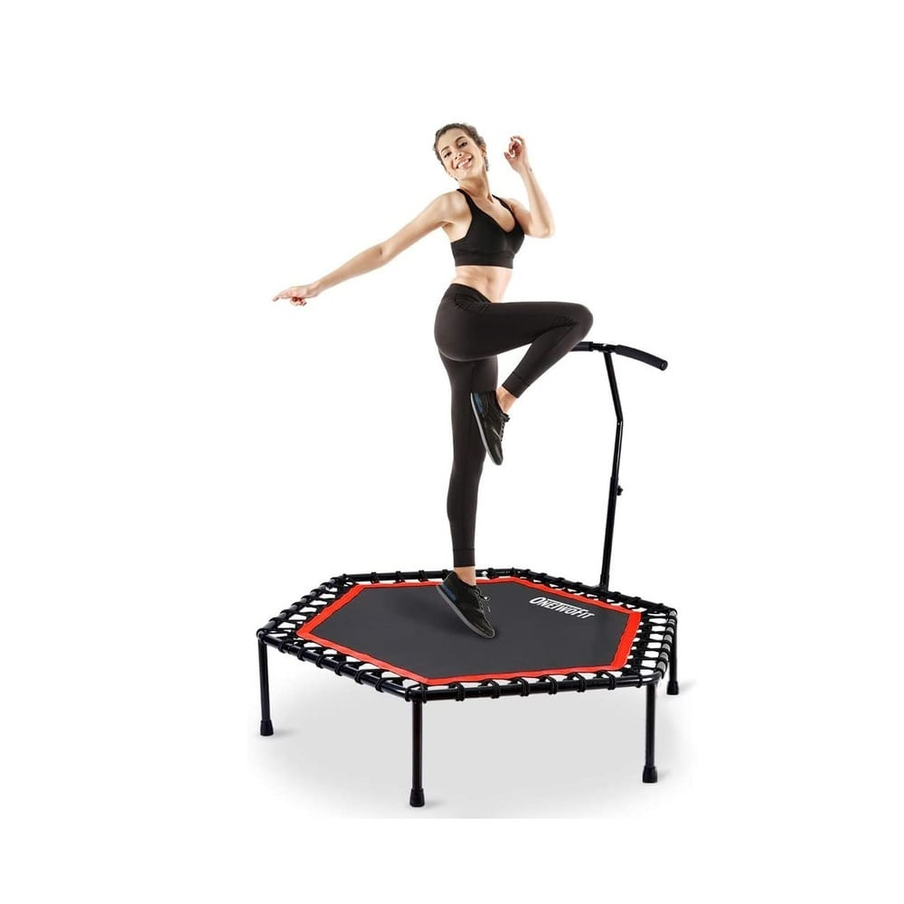 Trampolín Deportivo Fitness, el Trampolín para Ejercicios con Parante de 120 kg Plegable