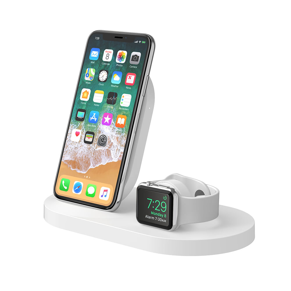 Base de carga inalámbrica Belkin Boost Up para iPhone y Apple Watch USB A  Blanco F8J235TTWHT - Promart