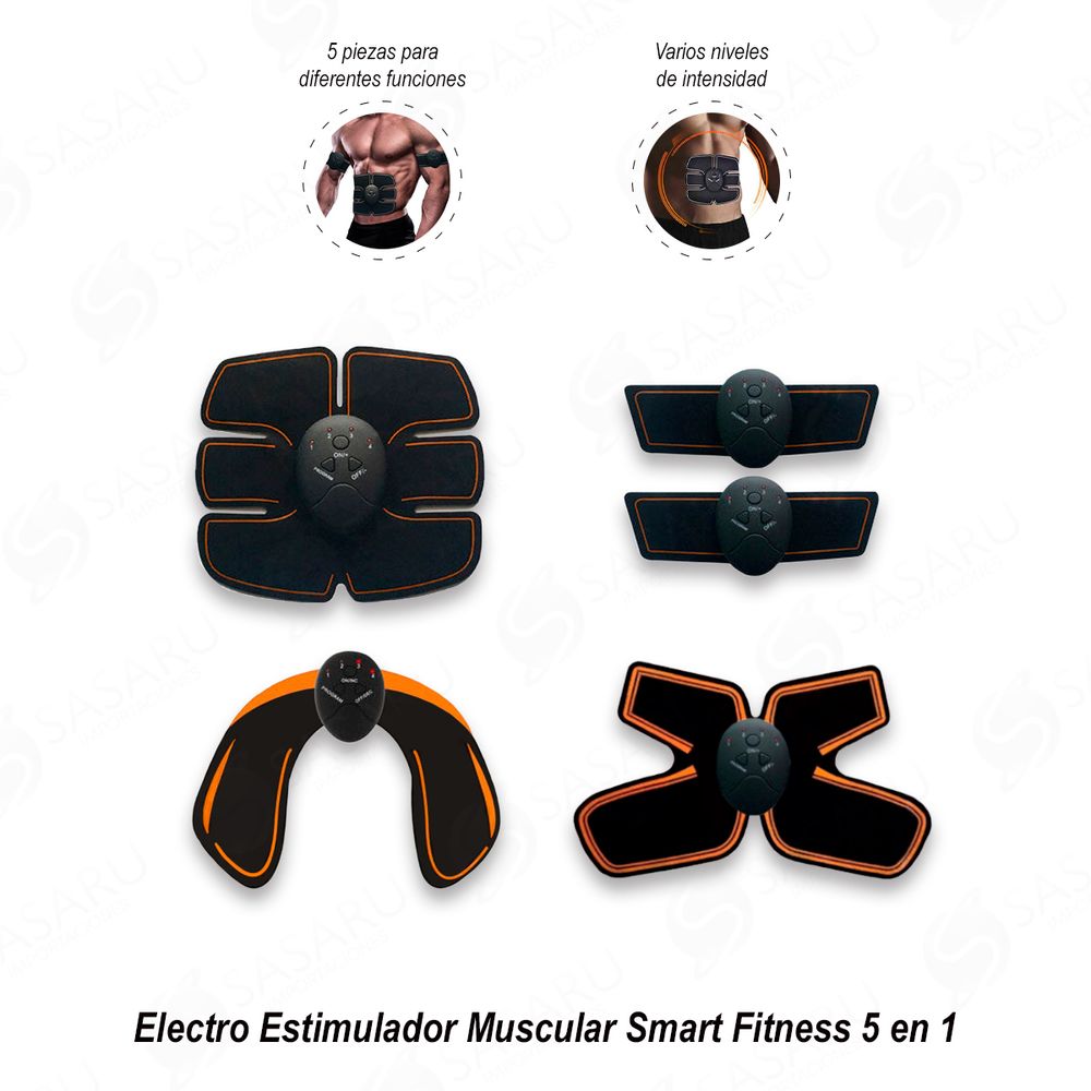 Kit Electro Estimulador Muscular 5 En 1
