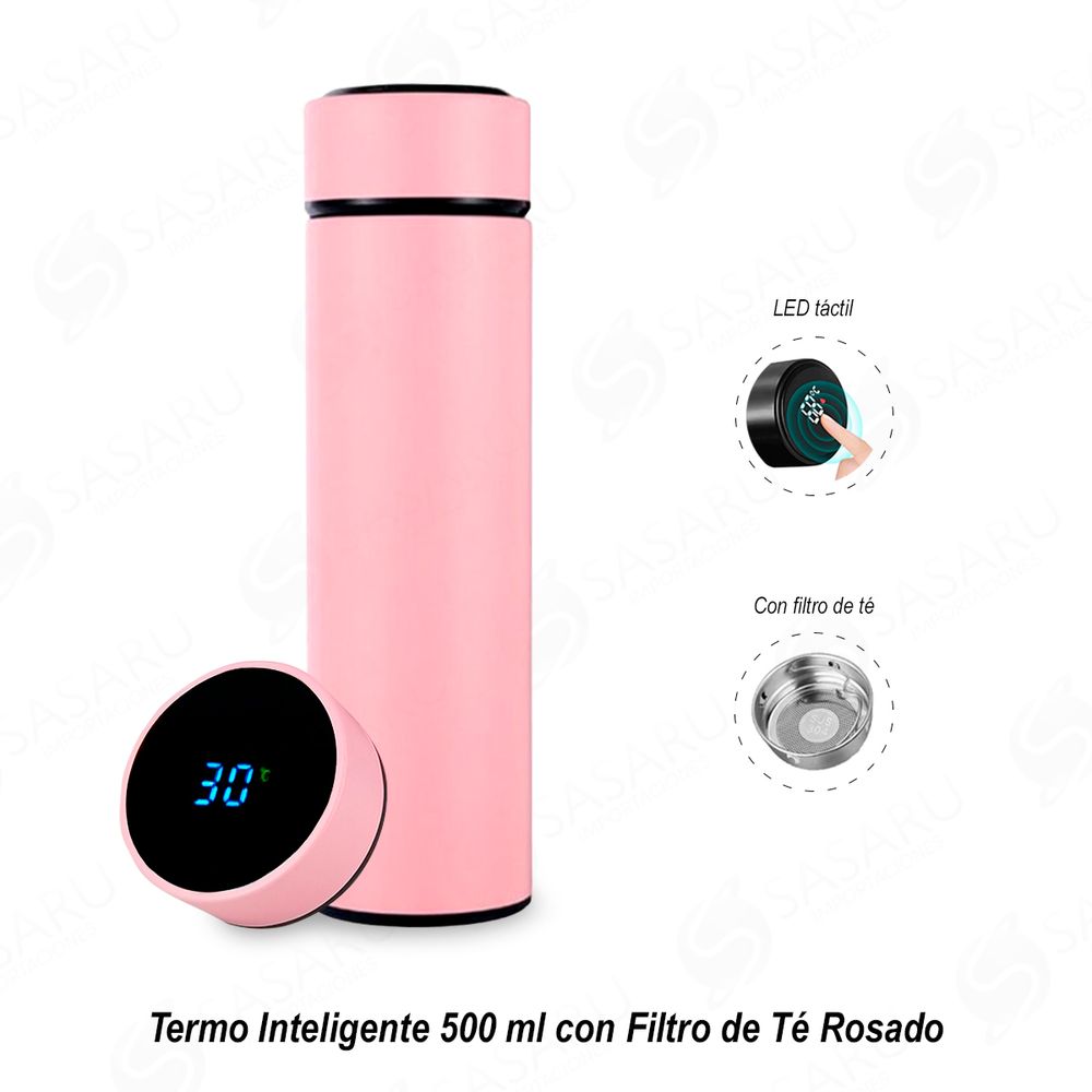Termo Digital Inteligente de 500 ml con Filtro de Té