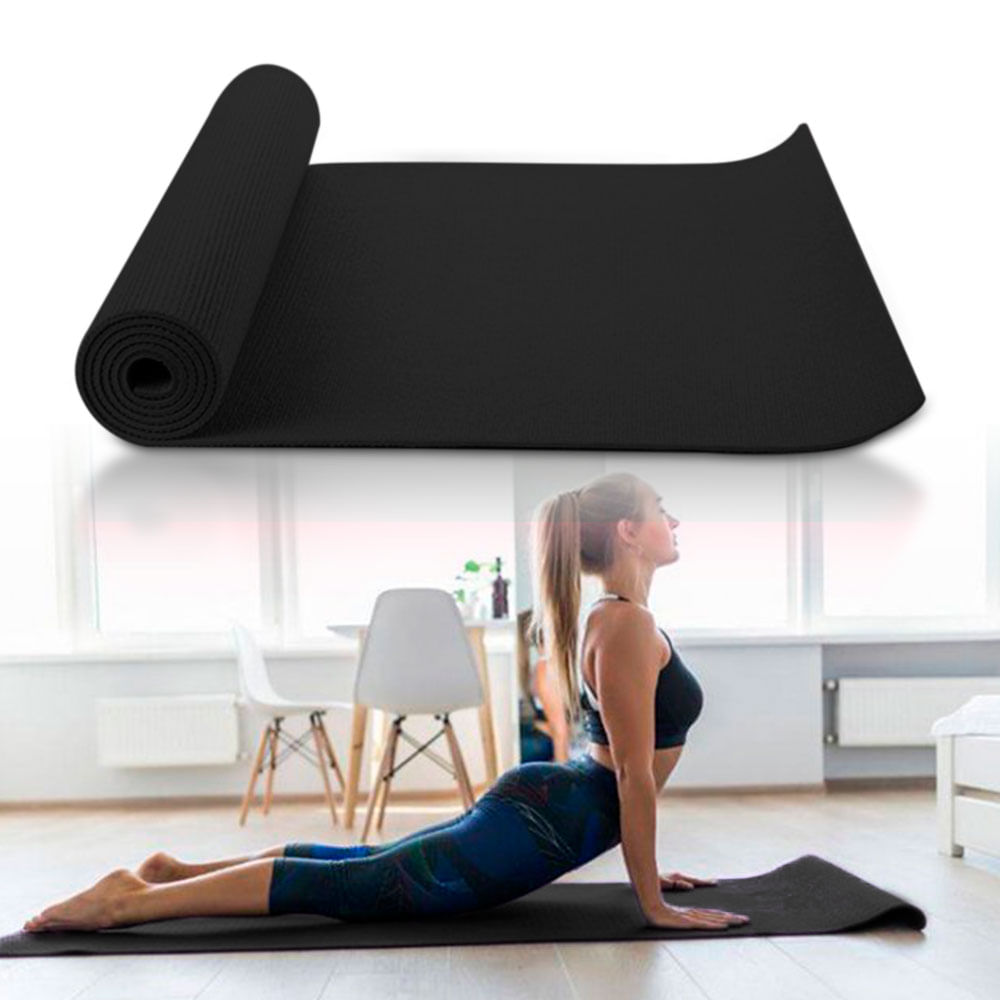 Colchoneta Mat De Yoga Pilates 10mm Negro Promart 