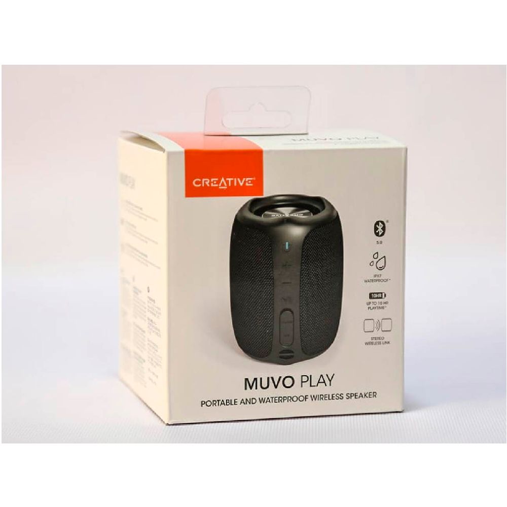 Parlante Creative MUVO Play Bluetooth 5.0 Waterproof IPX7 Negro