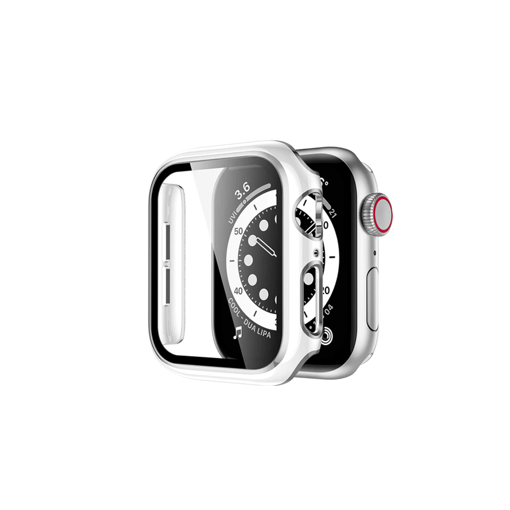 Case para Apple Watch Luxury 360 Blanca - Plata 40mm