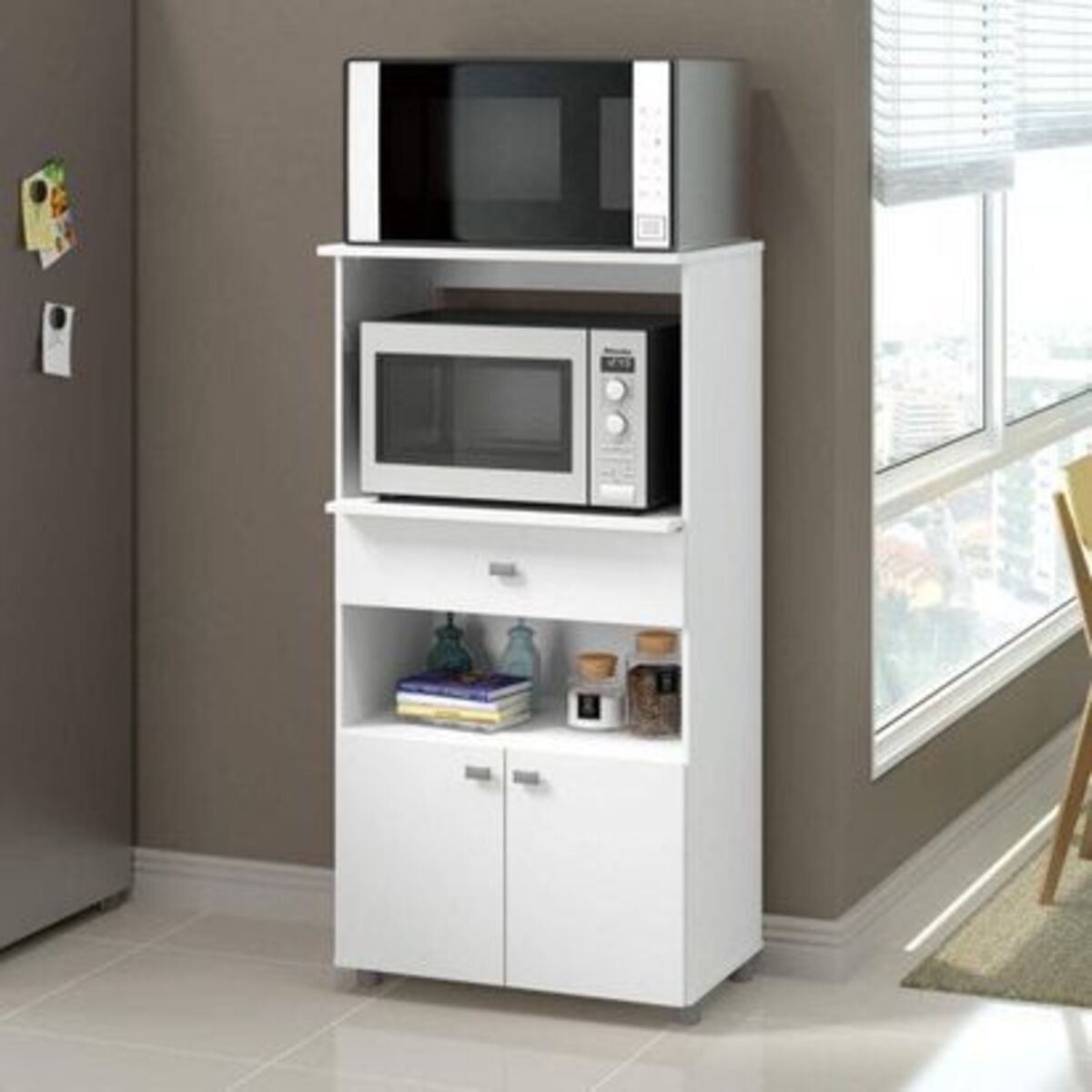 Mueble de Cocina para Microondas Belga Color Blanco