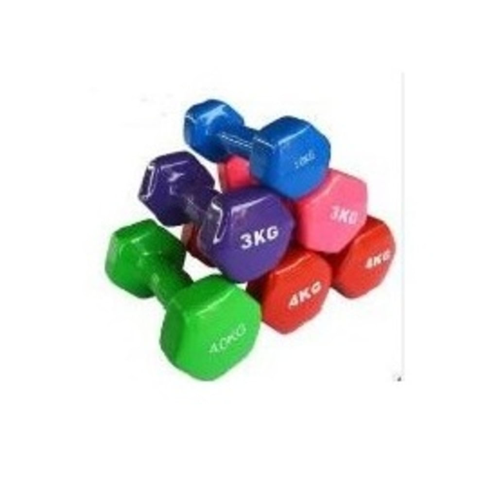 Pesas de Vinil para Gimnasio, Mancuernas Antideslizantes Fitness 1Kg Azu