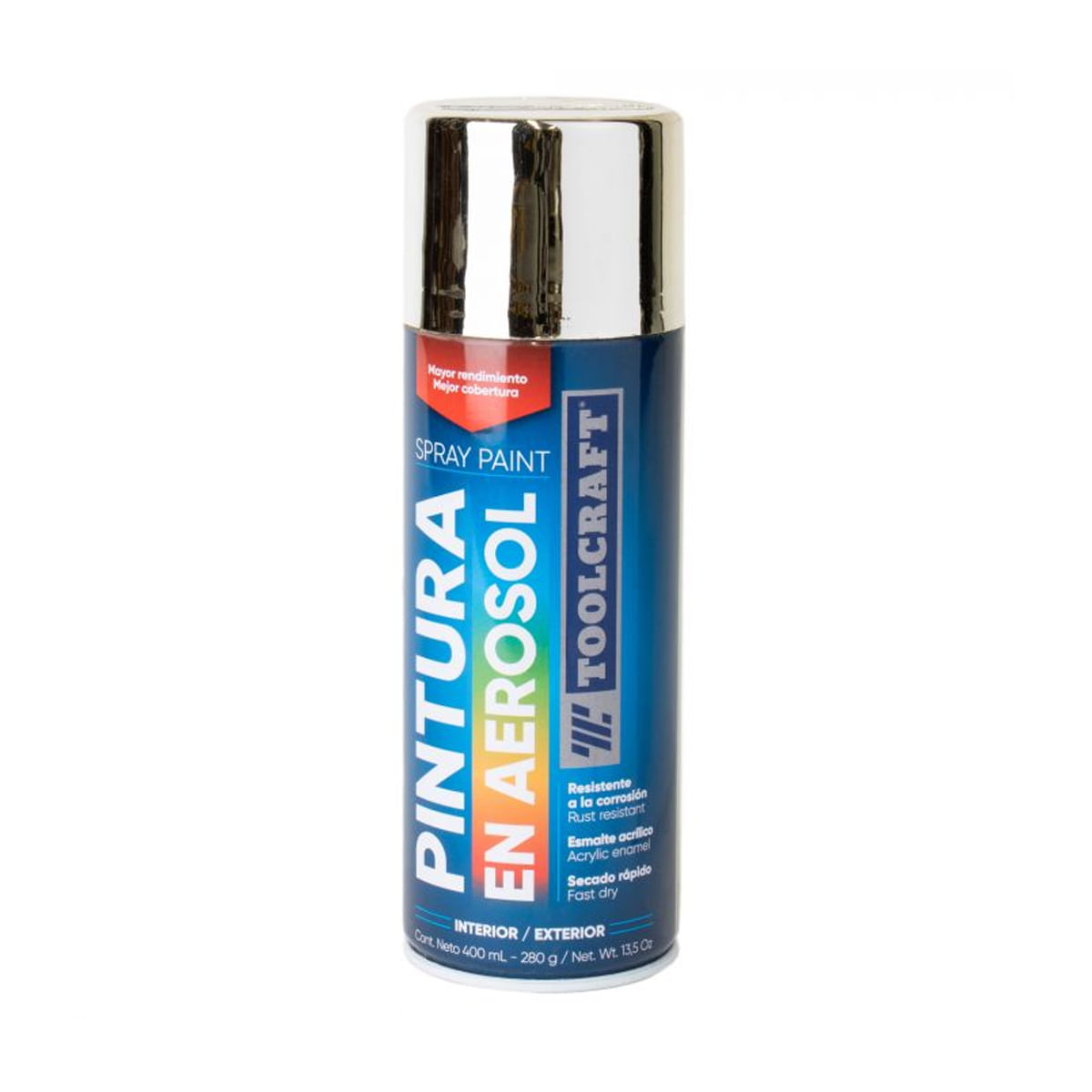 Pintura en aerosol colores metàlicos 400ml cromado TC1646 Toolcraft