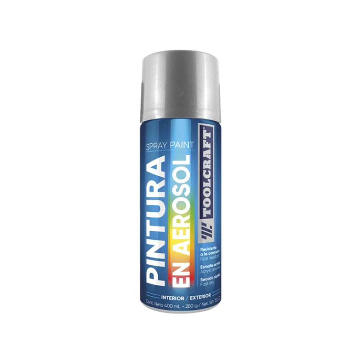 Pintura en aerosol colores metàlicos 400ml plata TC1655 Toolcraft