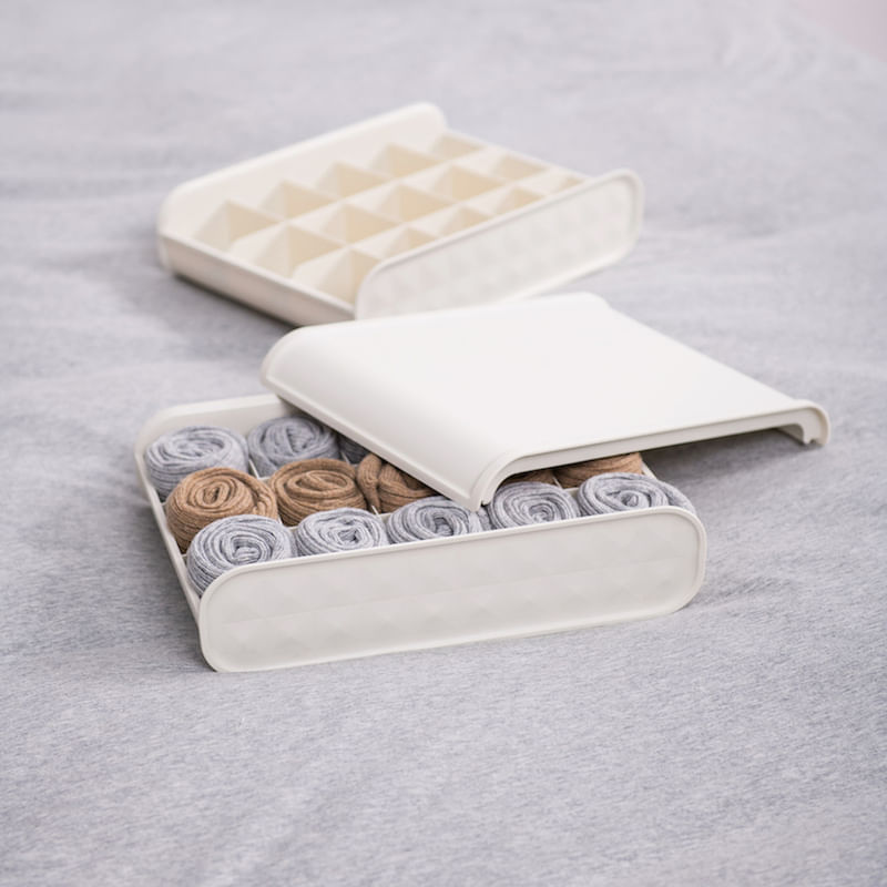 Caja Organizadora para Ropa Interior con Tapa Luika Celeste Vintage