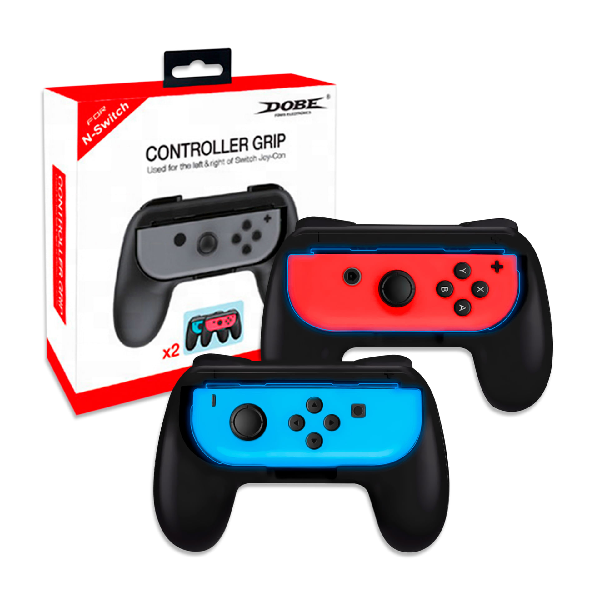 Grips para Joy con Nintendo Switch/Oled Adaptador 1 par Negro