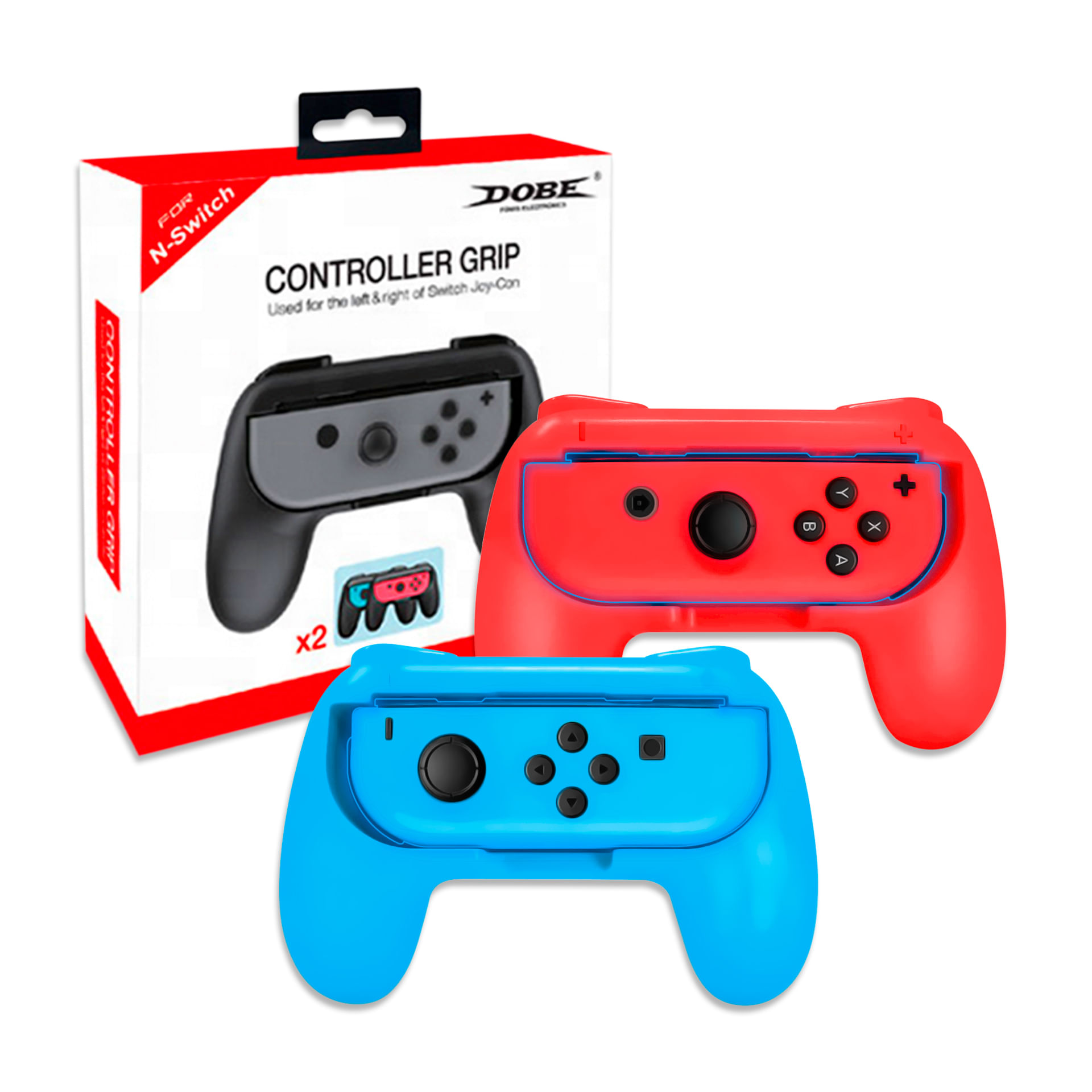 Grips para Joy con Nintendo Switch/Oled Adaptador 1 par Rojo/Azul