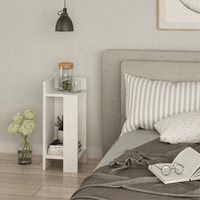 Mesa Auxiliar Velador Vienna Ventitaspe Color Blanco