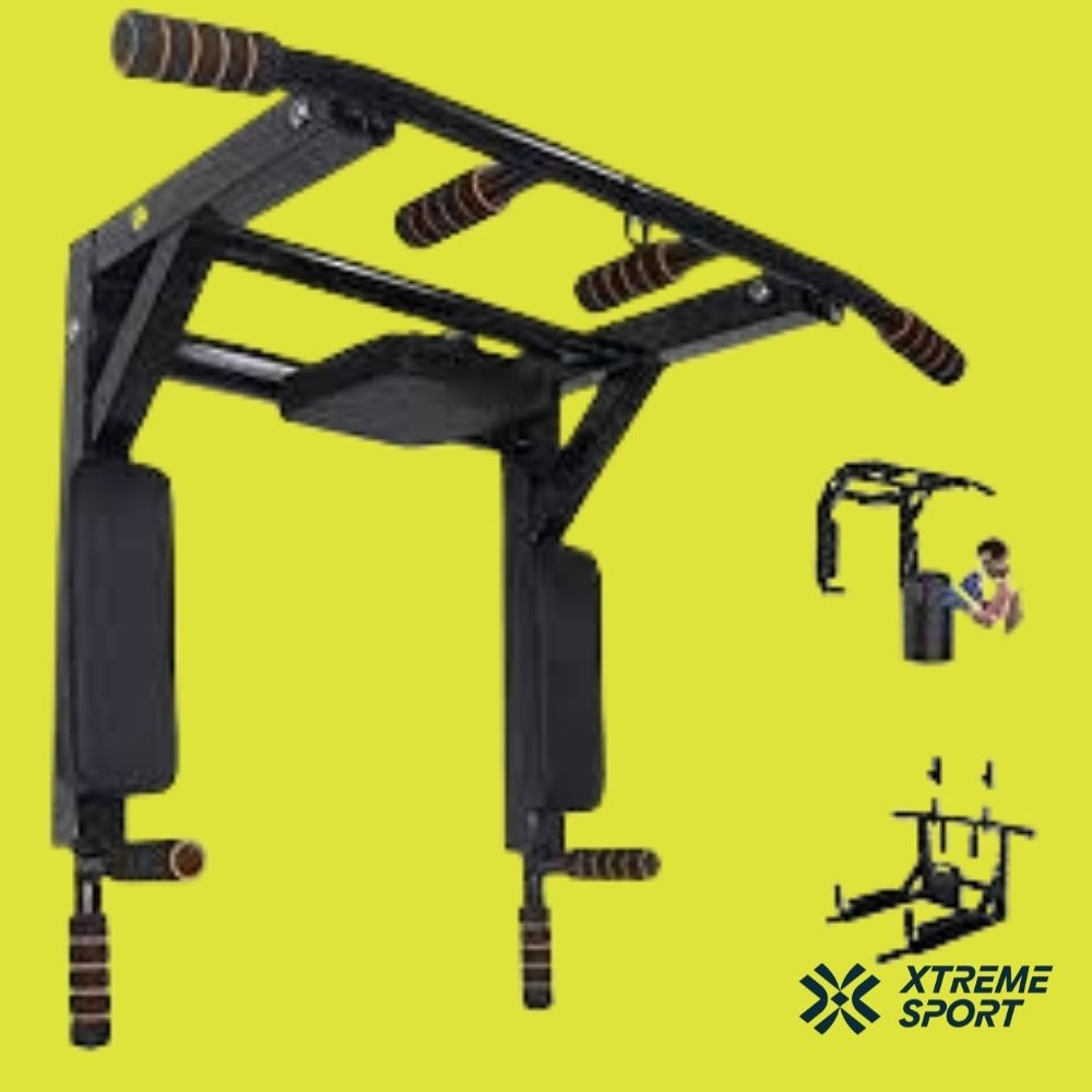 Barra de Dominadas y Calistenia 7 en 1 Forte + Ligas