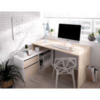 Escritorio Moderno Arantxa Ventitaspe Blanco y Duna