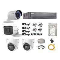Kit 4 Cámaras de Seguridad Hikvision 3 Camara Audio Incorporado Full HD 2mp