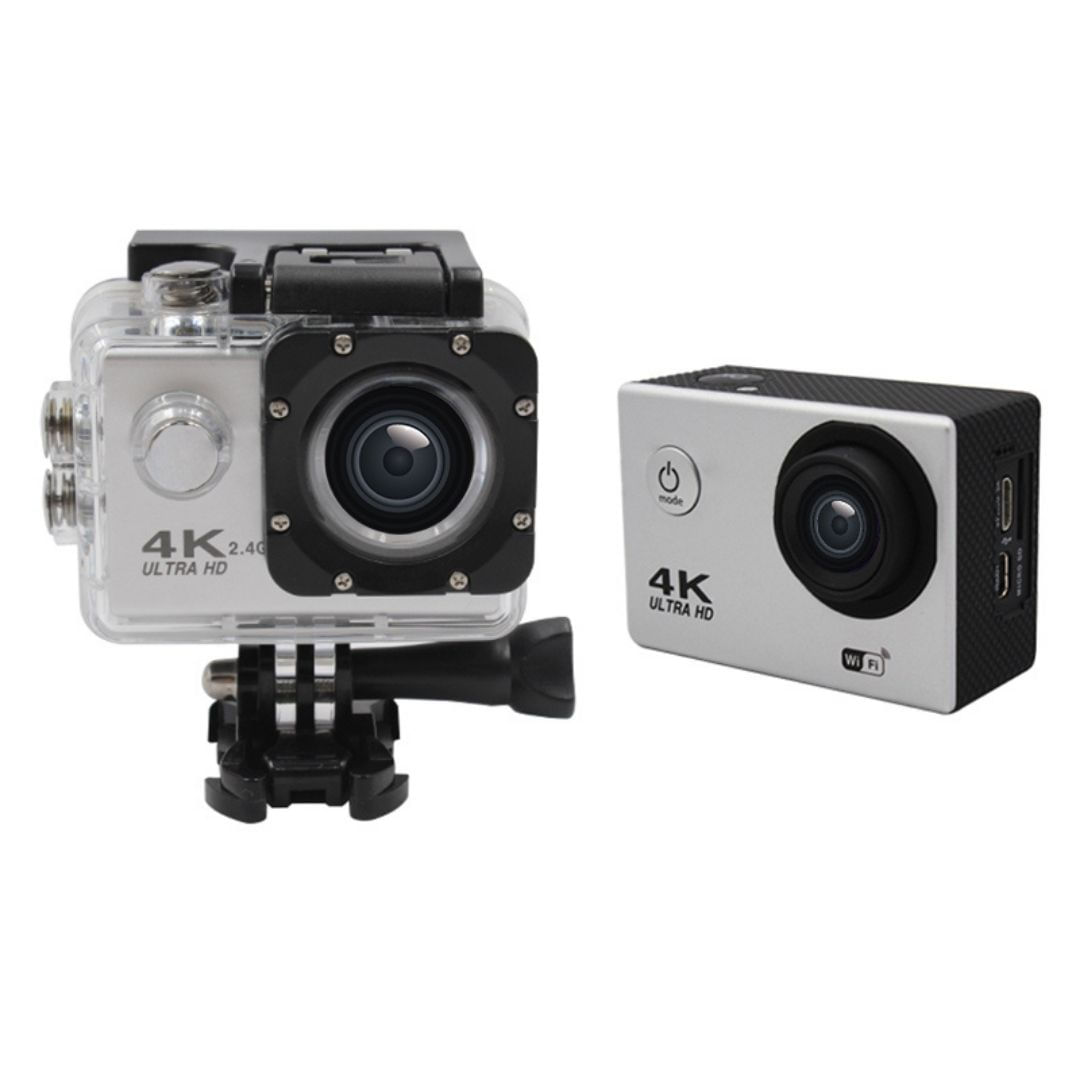 Cámara Gopro Ultra HD 4K Wifi de Acción Deporte Acuático RYAN Gris