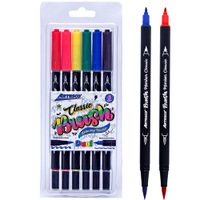 Marcador ARTESCO Dual Brush Classic Blíster 6un