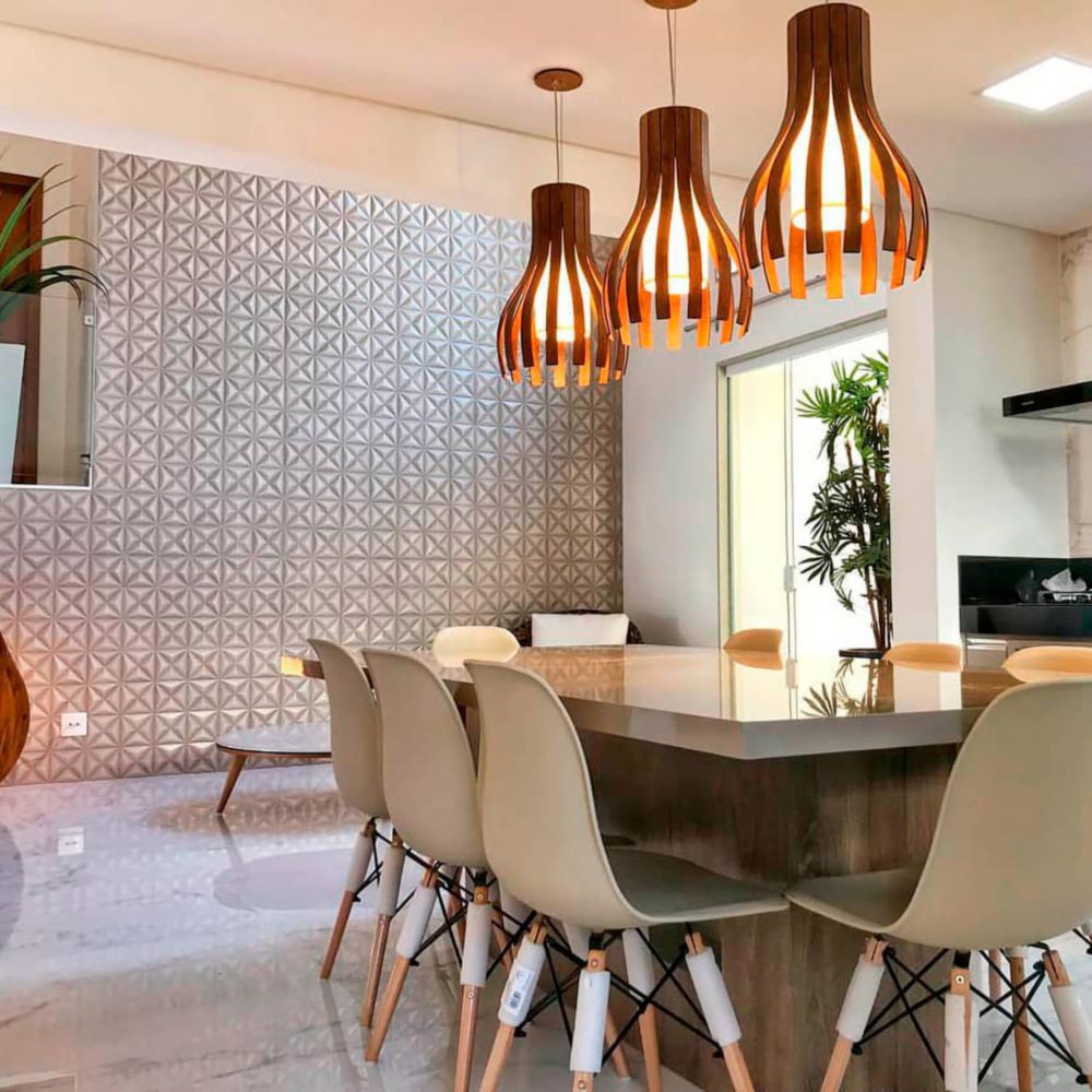 Luminaria Colgante Ripado Curvo Promart