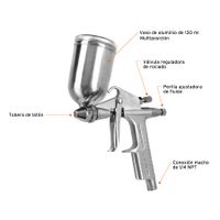 Pistola para Retoque Gravedad, Lvmp, Vaso Aluminio, 0.5 MM Truper