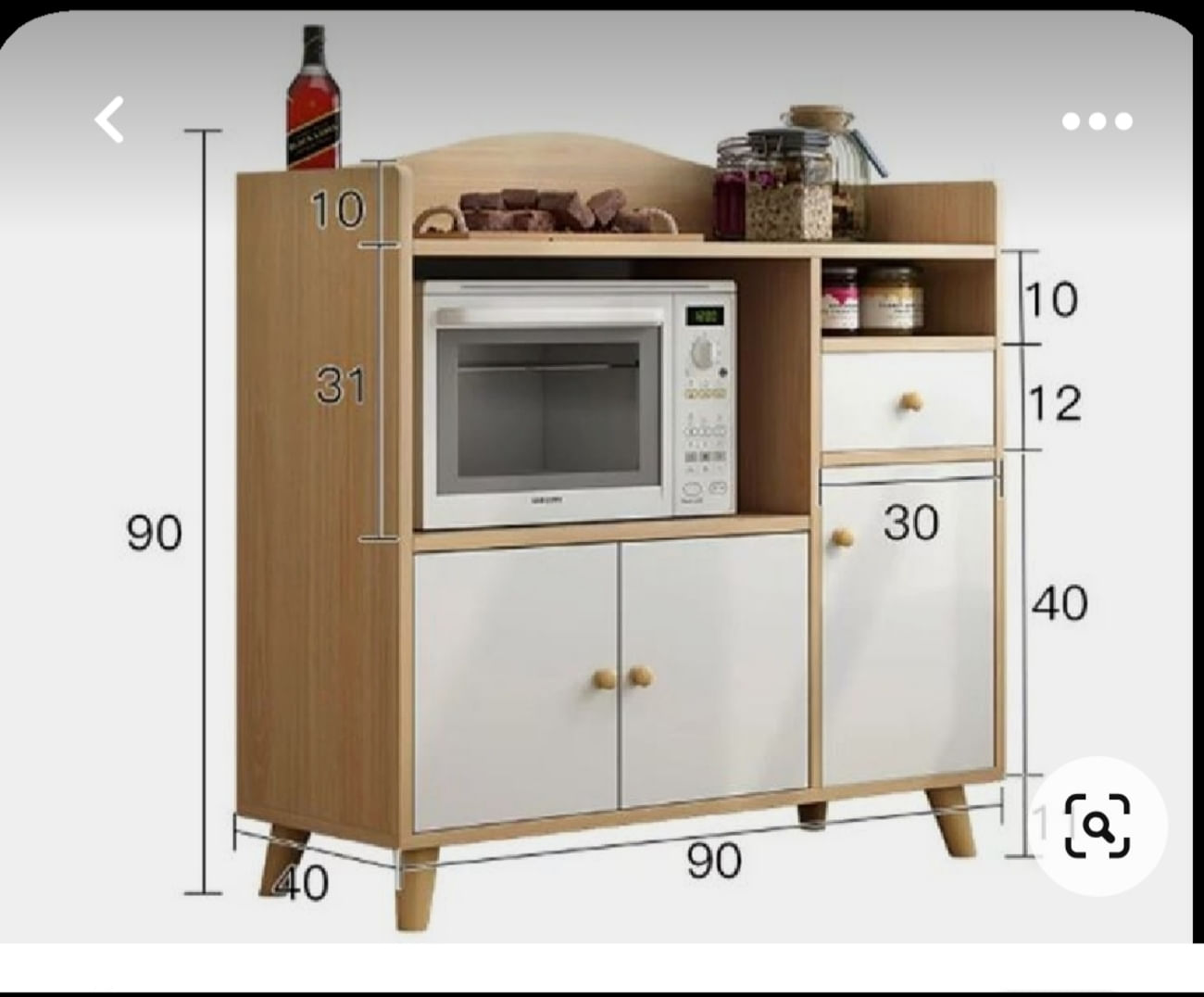 Mueble de Cocina para Microondas Venecia