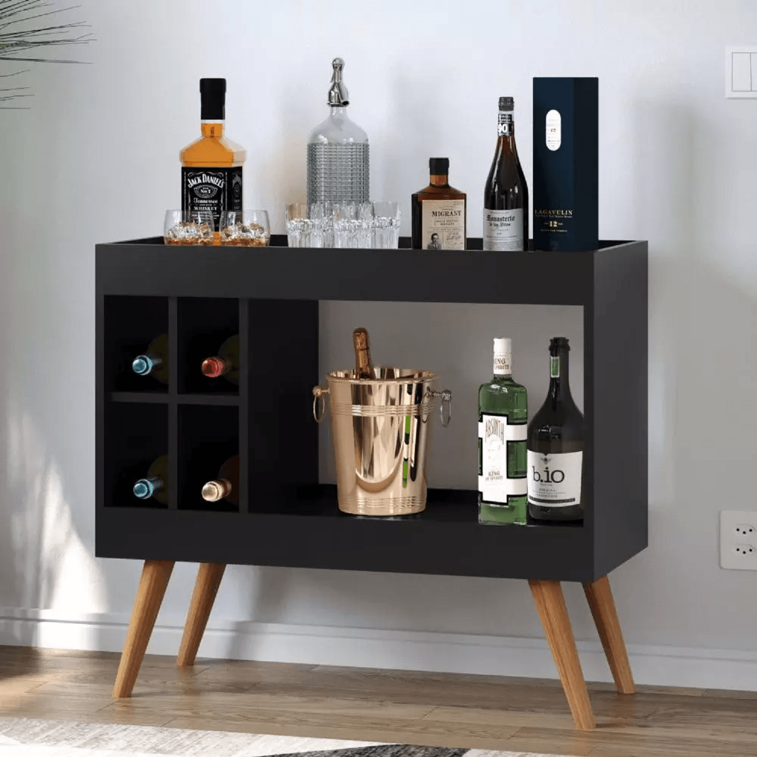 Mueble Bar Bonno Nora Negro