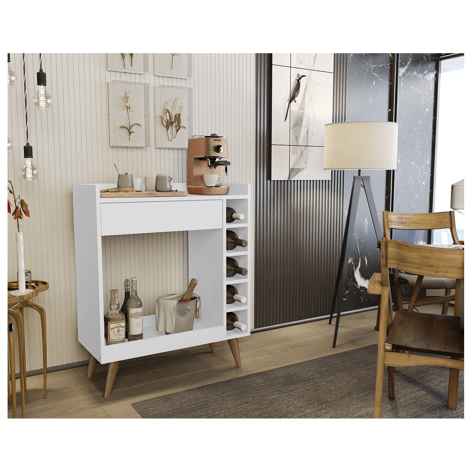 Mueble Aparador Bar Siena Blanco