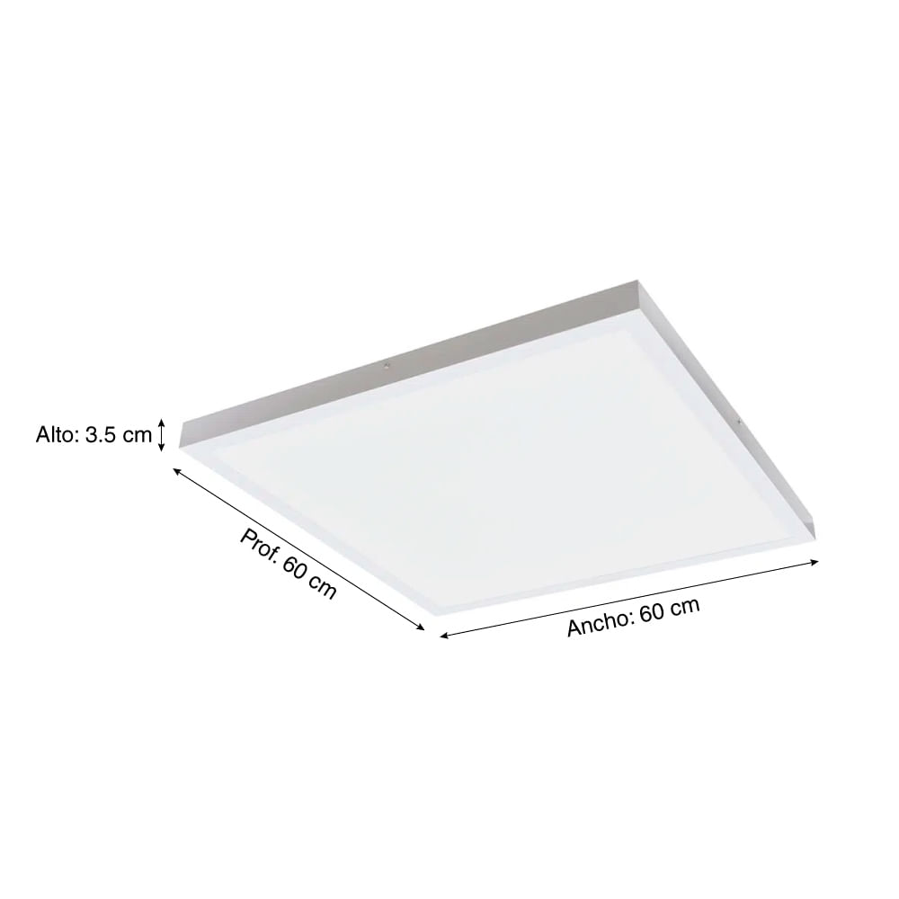 Panel LED adosable 48W 60X60cm Luz Blanca - Promart