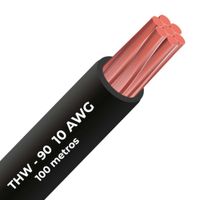 Cable THW-90 450/750 V 10 AWG Celsa Negro 100m