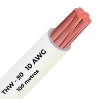 Cable THW-90 450/750 V 10 AWG Celsa Blanco 100m