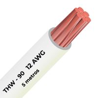 Cable THW-90 450/750 V 12 AWG Celsa blanco 5m