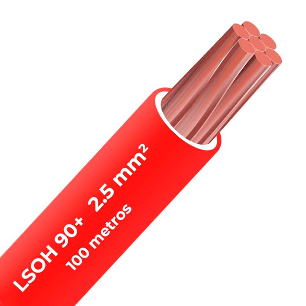 Cable libre halógeno 90c 2.5mm 2 Celsa (Lsoh) rojo - Promart