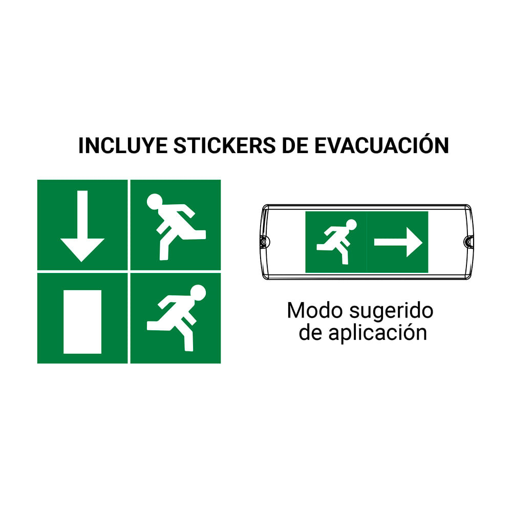 Lámpara de emergencia Led 3W IP65 con señal Lightech Promart