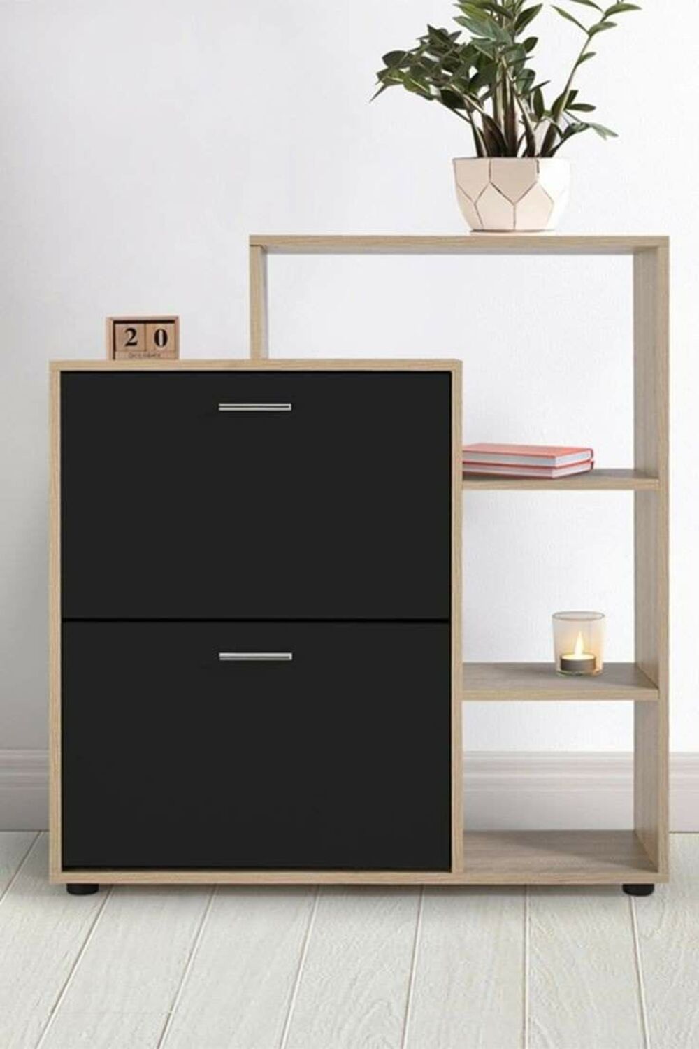 Zapatera Moderna Minimalista Eva color Negro