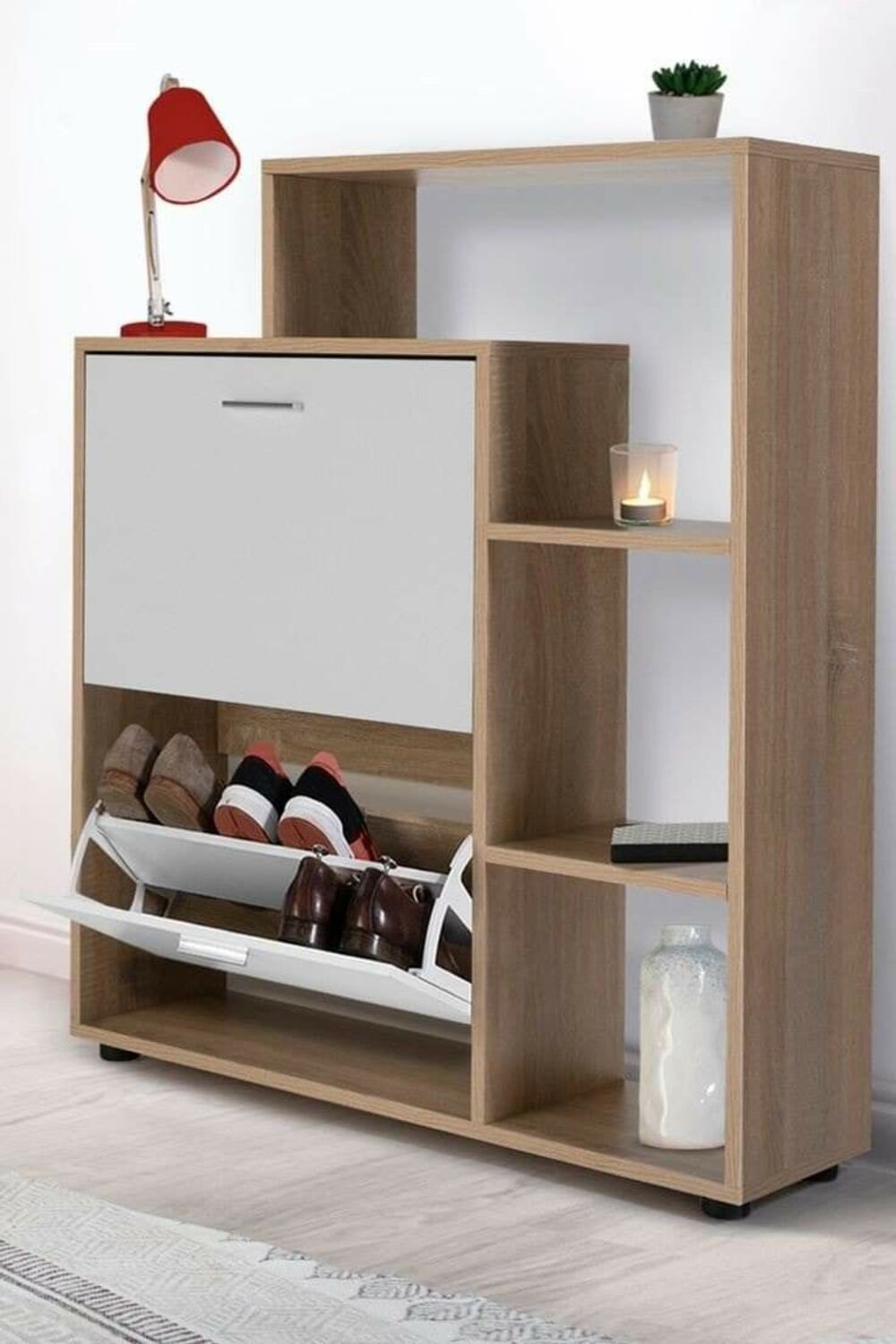 Zapatera Moderna Minimalista Eva color Blanco