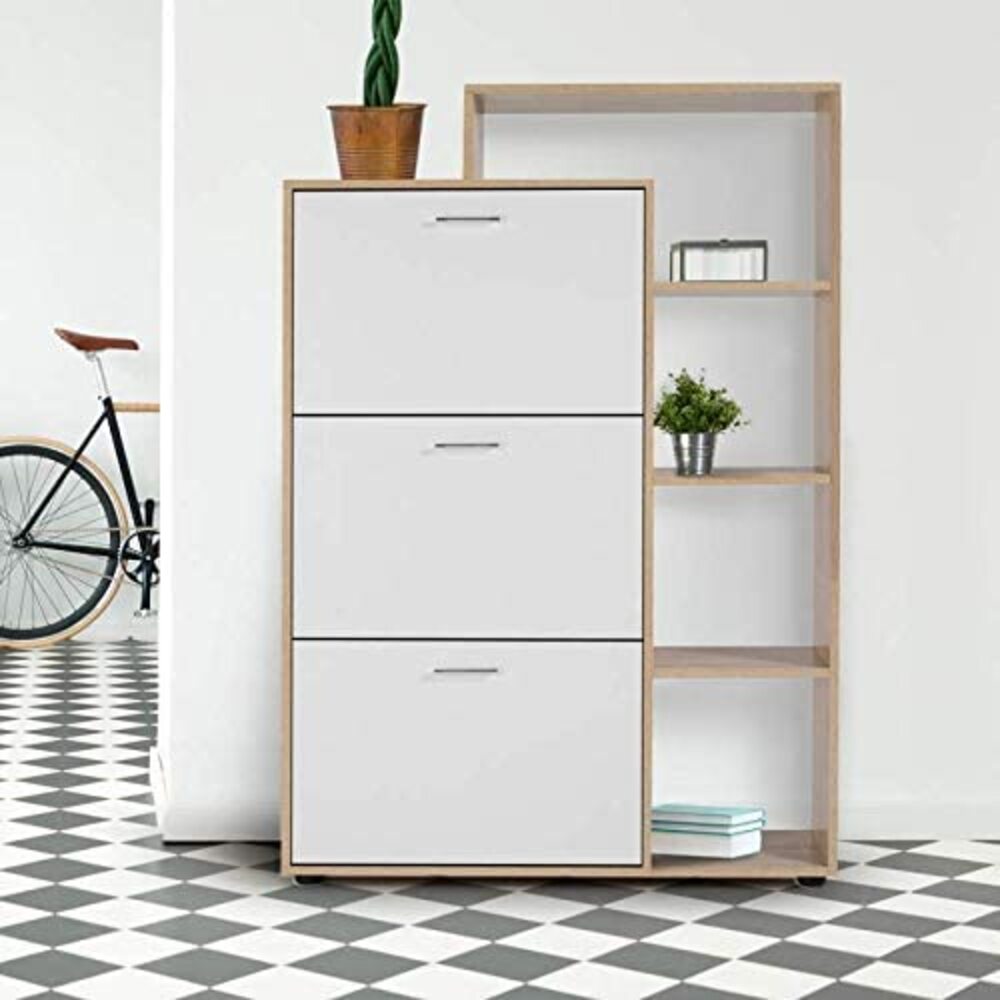 Zapatera Moderna Minimalista Adán color Blanco