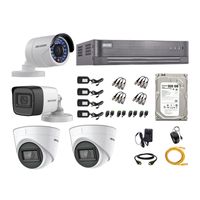 Kit 4 Cámaras de Seguridad Hikvision 03 Camara con Audio Incorporado Full HD 1080p
