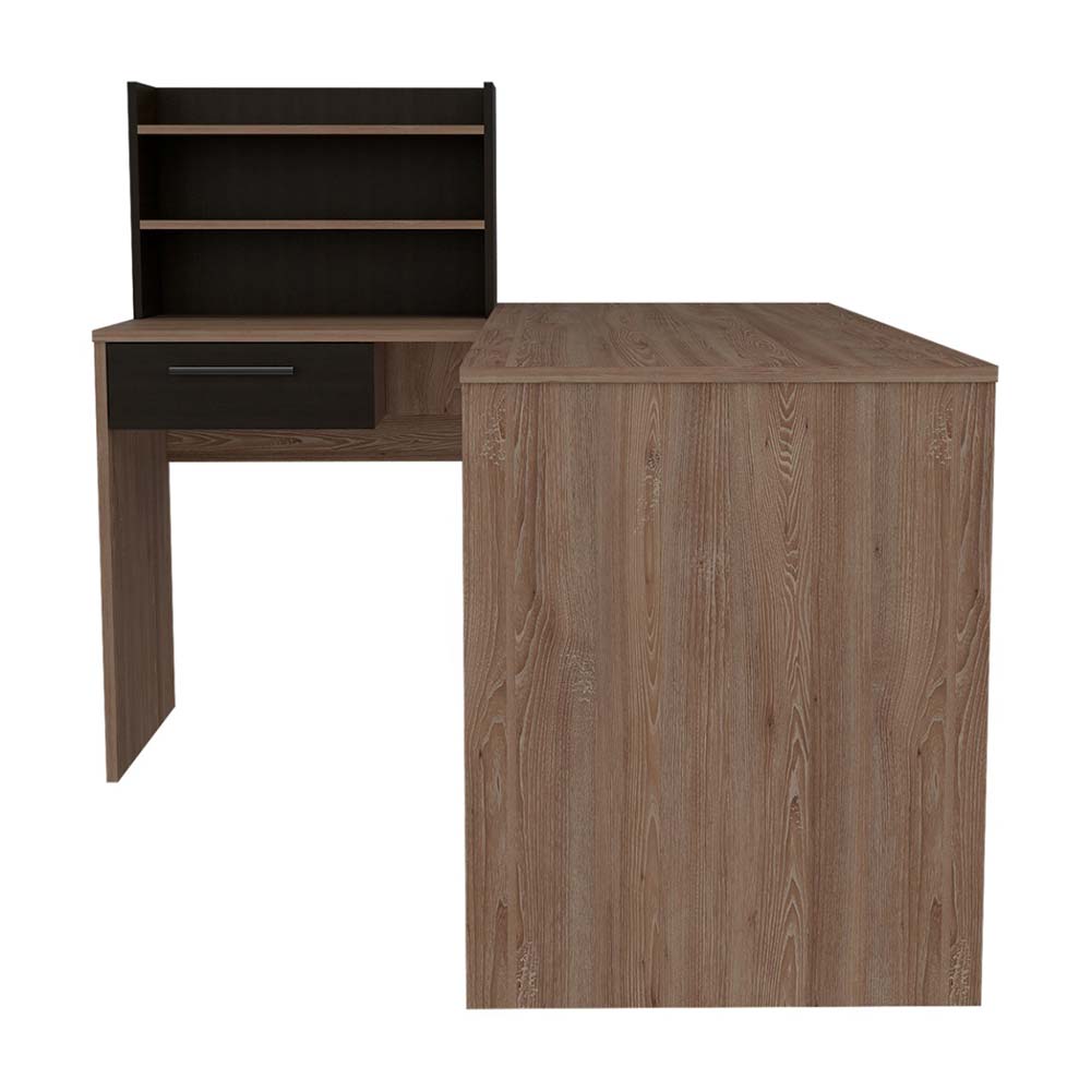 Escritorio 2I Bilbao negro madera/nature Promart