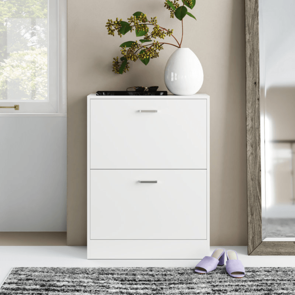 Zapatera Organizador Flavia 2 Compartimientos Color Blanco