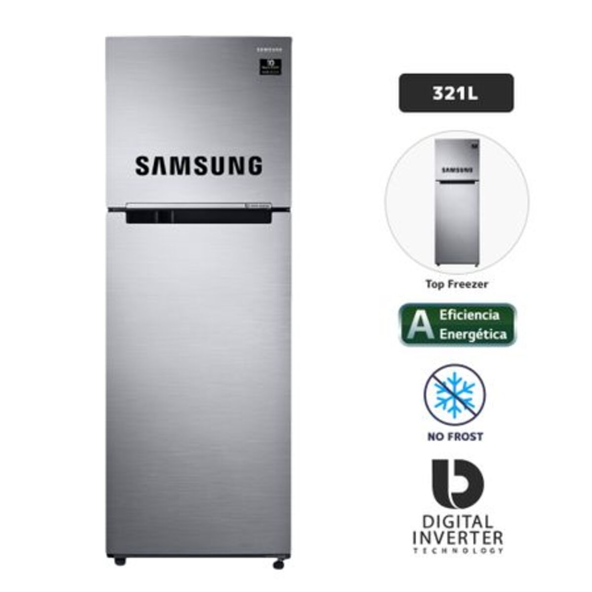 Refrigeradora Bosch KDD30NL201 Top Freezer No Frost 318 Litros Inox -  Promart