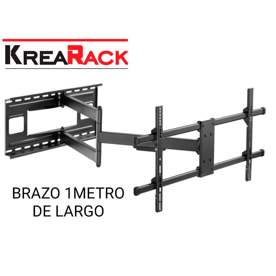 Rack para Tv Plegable Giro Completo de 40 A 80"" Premium Negro