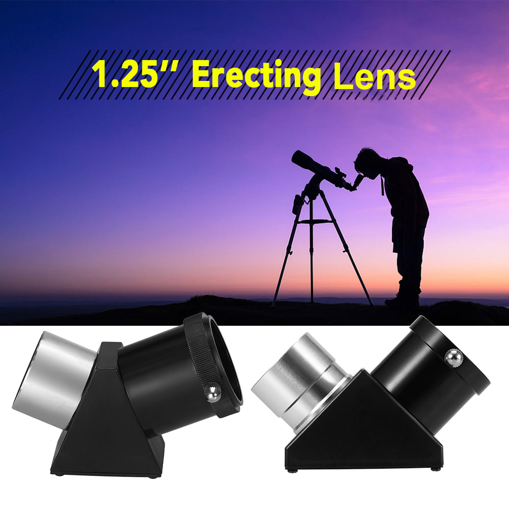 Prisma Diagonale Eretto Lixada 1,25" | 45°/90° Per Telescopio Rifrattore, BK-7 Multistrato - 3