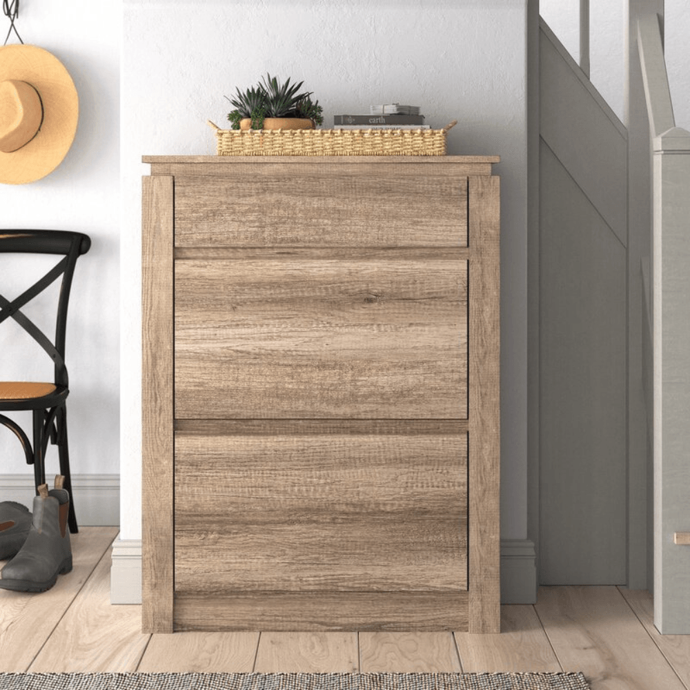 Zapatera Premium Ivonne 2 Compartimientos 1 Cajón Color Duna