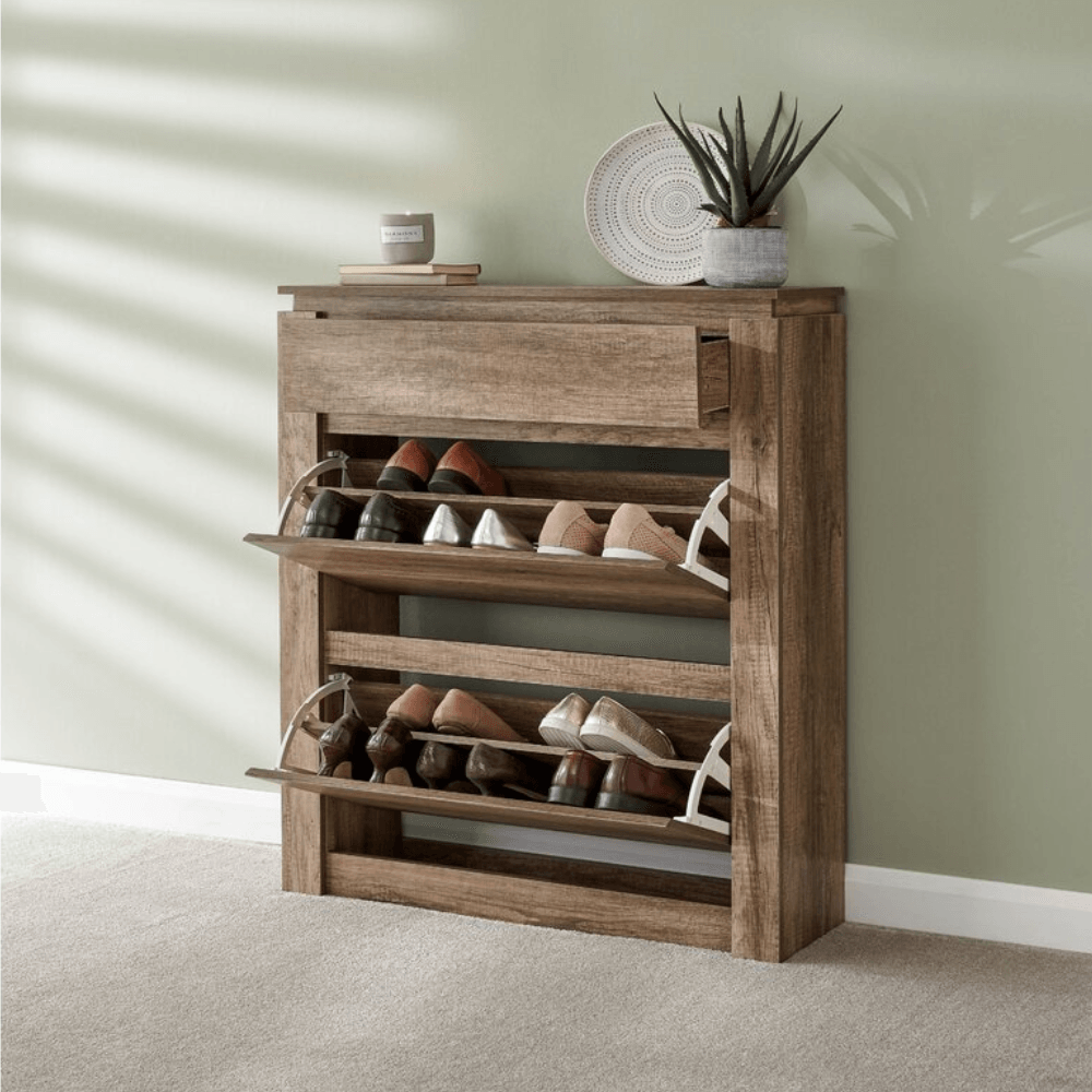 Zapatera Premium Ivonne 2 Compartimientos 1 Cajón Color Duna Promart