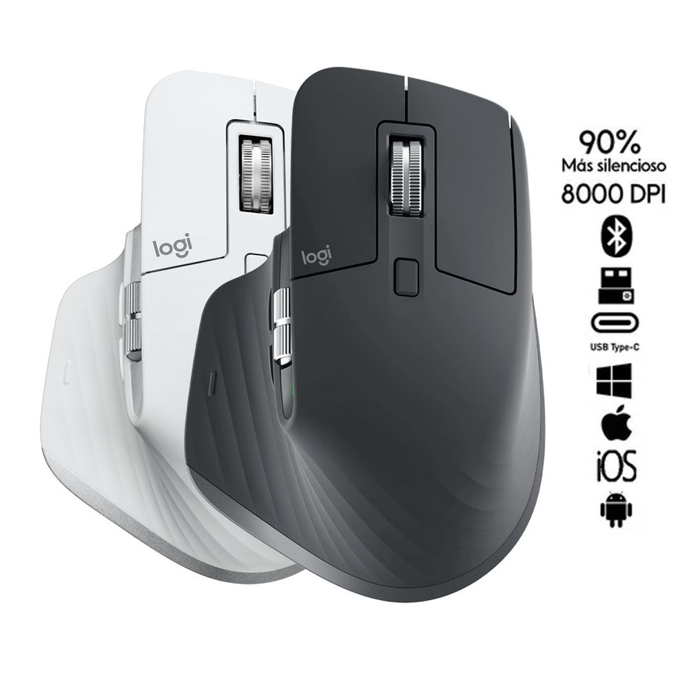 Mouse Mx Master 3S Multidispositivo Inalámbrico Bluetooth, Mac, Windows