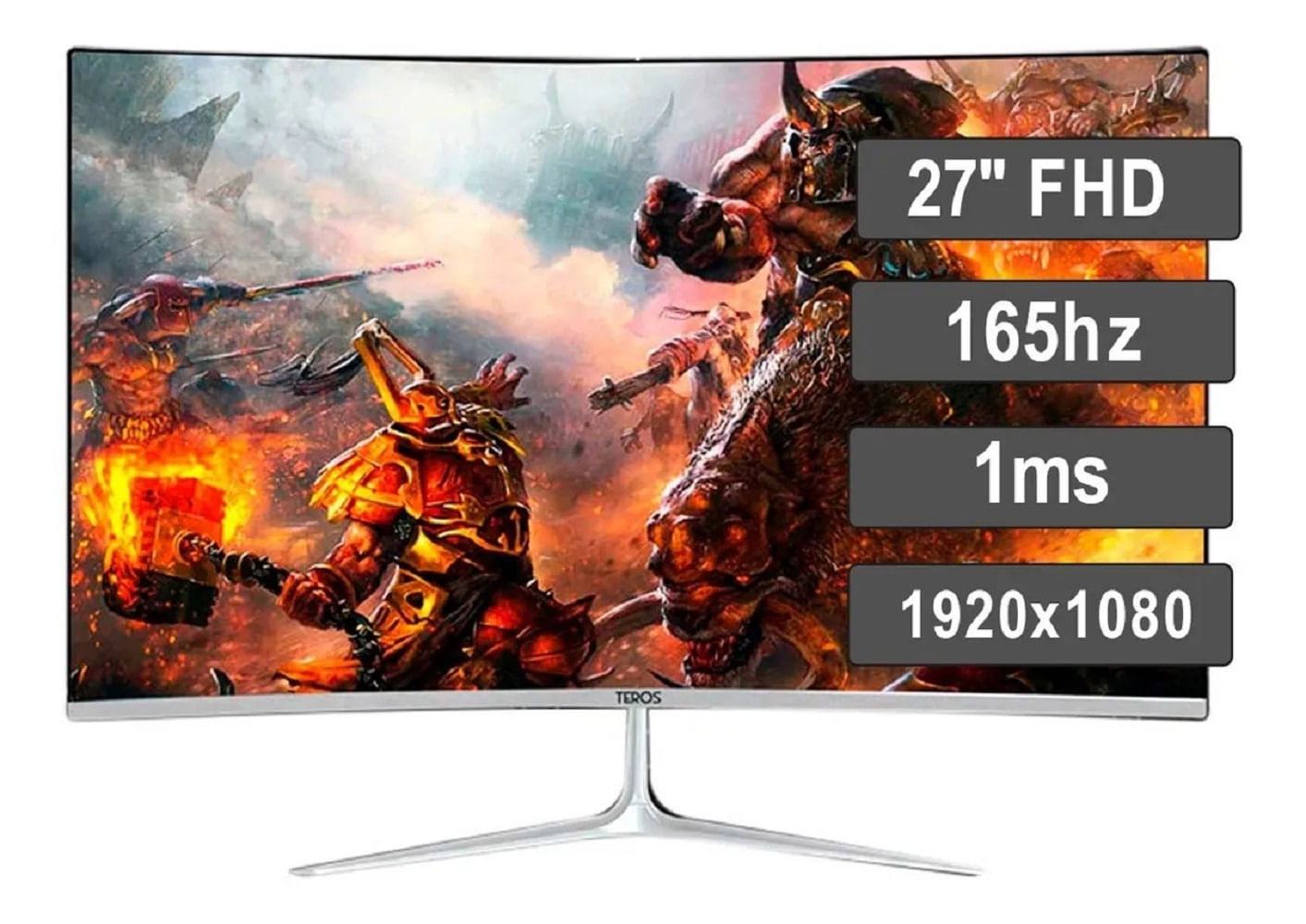 Monitor Gaming Teros TE-3171N, 27 Curvo, Full HD, DisplayPort