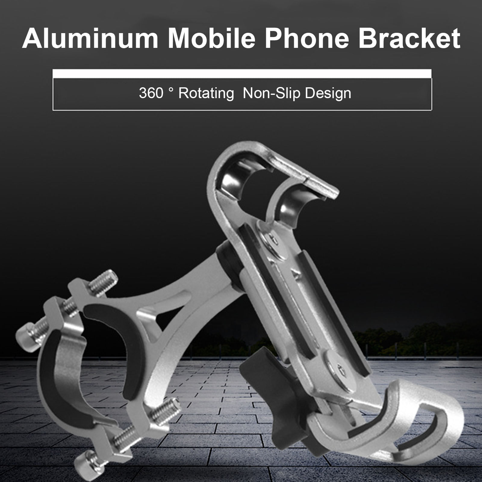 Soporte de aleación de aluminio para teléfono móvil Tomtop Y20905B-2 Negro