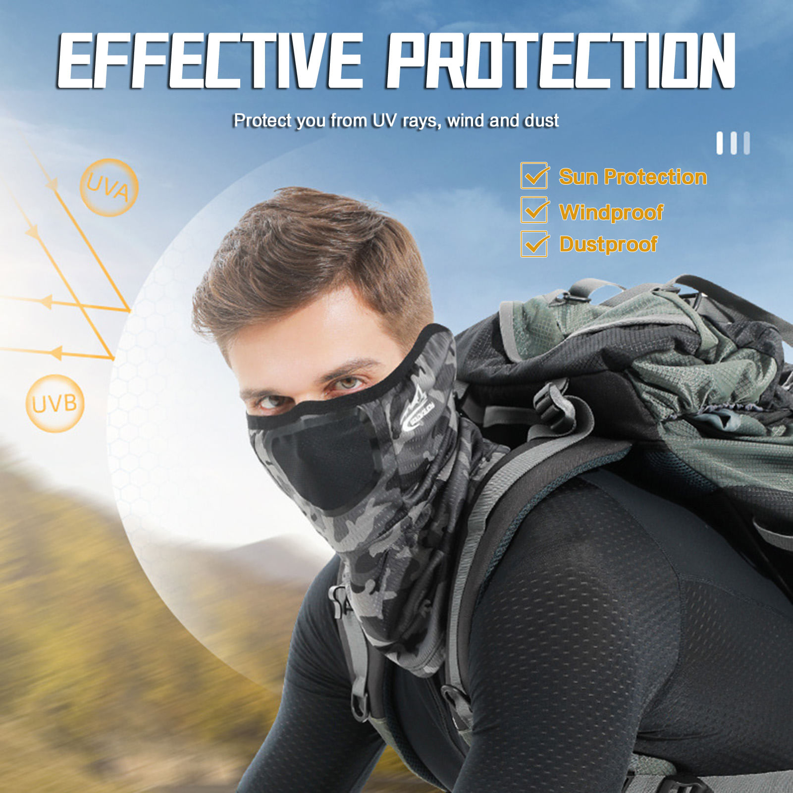 Mangas de Brazos y Bandana Protección Uv Negro - Promart