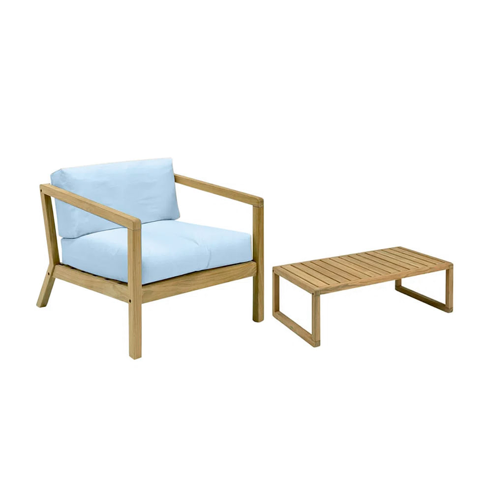 Sillón + mesa de jardín Shake Home Premium Azul cielo